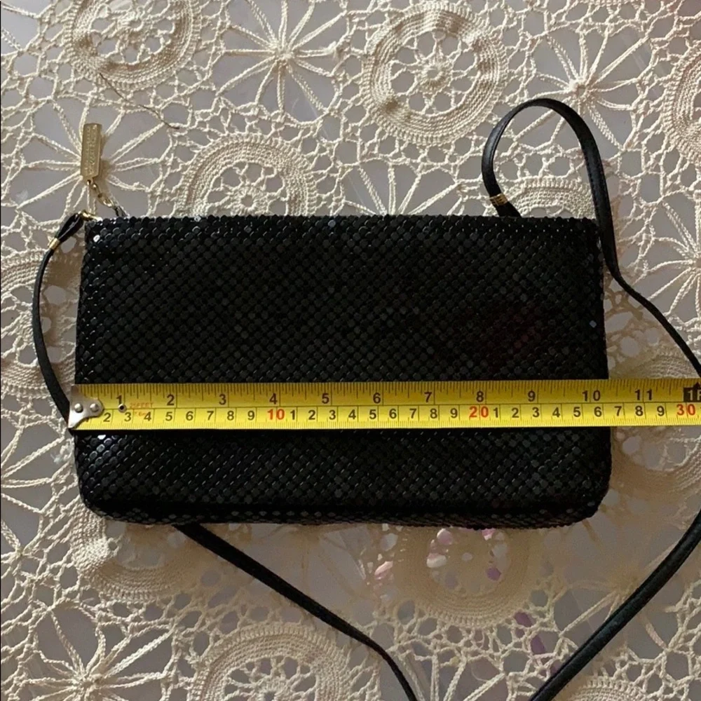 Whiting & Davis Black Mesh Handbag Cross Body